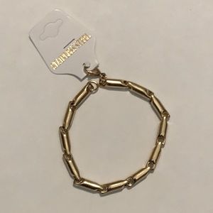 Stainless Steel Bracelet With Gold Wash